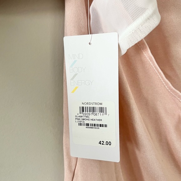 Zella Girl Pink Mesh Open Back Tee Size L 10/12 NWT - Picture 8 of 13